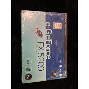 EVGA e-GeForce FX 5200 128MB DDR PCI Graphics Card Factory Sealed 128-P1-N309-BR